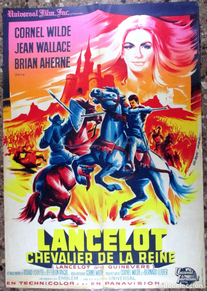 Cinema: LANCELOT , POSTER CARTEL DE CINE , CORNEL WILDE , FRANCIA , FRANCES , LITOGRAF&Iacute;A , ORIGINAL