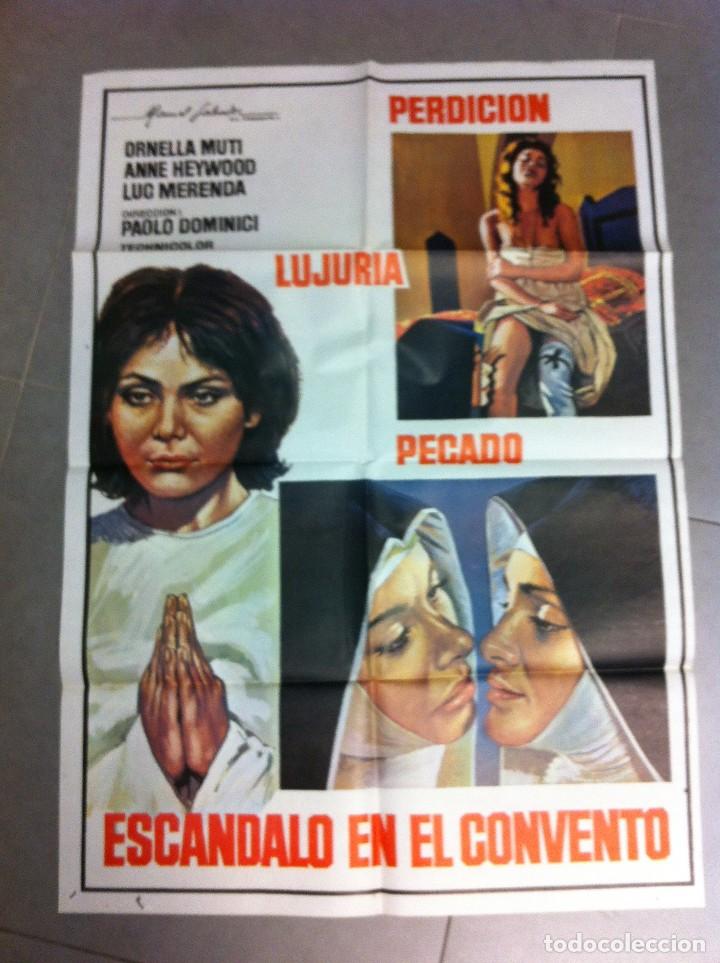 Cin&eacute;ma: CARTEL DE CINE 70X100 ORIGINAL ESCANDALO EN EL CONVENTO CON ORNELLA MUTI Y ANNE HEYWOOD