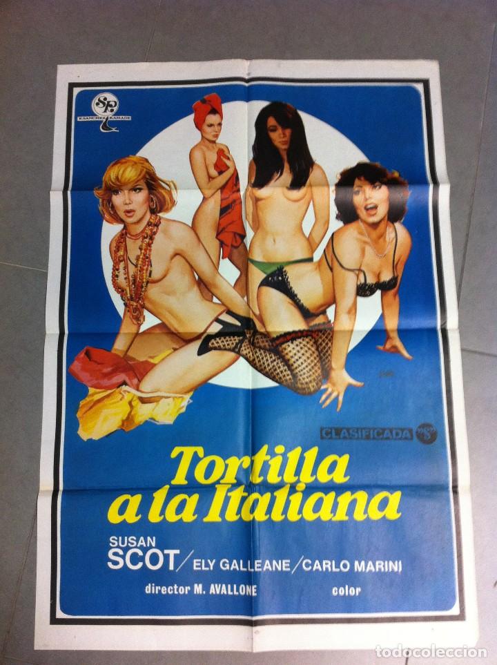 Cinema: CARTEL DE CINE 70X100 ORIGINAL TORTILLA A LA ITALIANA CON SUSAN SCOT CLASIF S DIR M AVALLONE