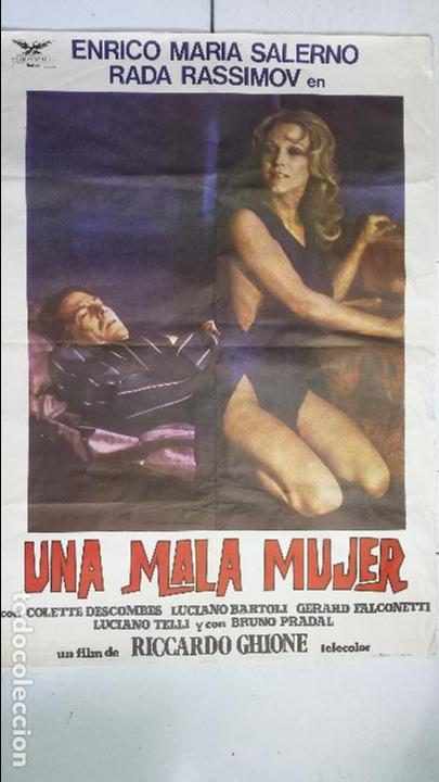 Cin&eacute;ma: ANTIGUO CARTEL DE CINE 70 X 100 CM. UNA MALA MUJER - 1978