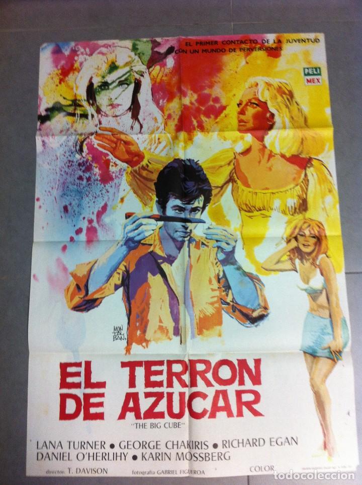 Cin&eacute;ma: CARTEL DE CINE 70X100 ORIGINAL EL TERRON DE AZUCAR CON LANA TURNER Y GEORGE CHAKIRIS DIR DAVISON 74