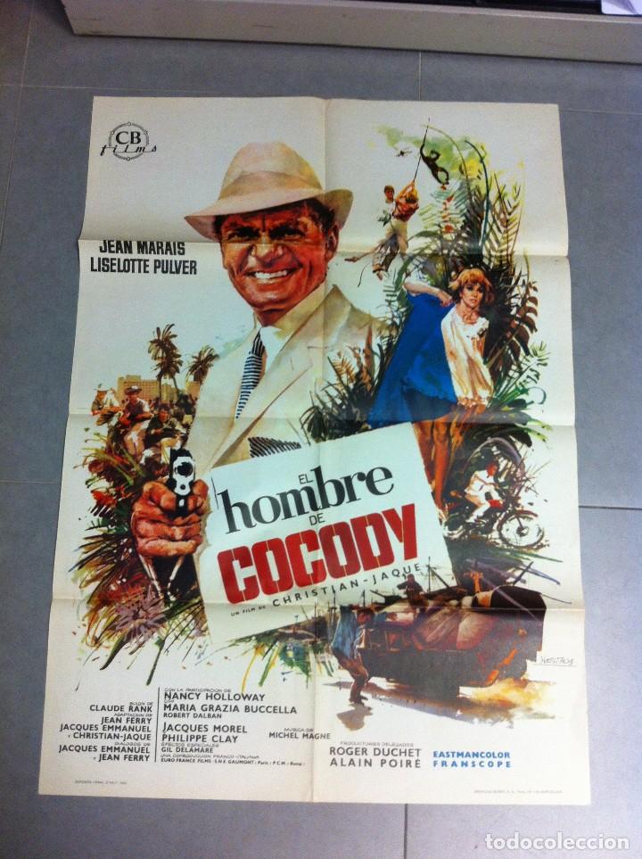 Cine: CARTEL DE CINE 70X100 ORIGINAL EL HOMBRE DE COCODY CON JEAN MARAIS Y LISELOTTE PULVER 1965