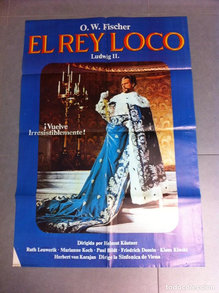 Cin&eacute;ma: CARTEL DE CINE 70X100 ORIGINAL EL REY LOCO CON OW FISCHER Y MARIANNE KOCH DIR HELMUT KAUTNER 1974
