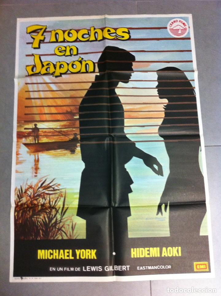 Cin&eacute;ma: CARTEL DE CINE 70X100 ORIGINAL 7 NOCHES EN JAPON CON MICHAEL YORK Y HIDEMI AOKI DIR LEWIS GILBERT 77