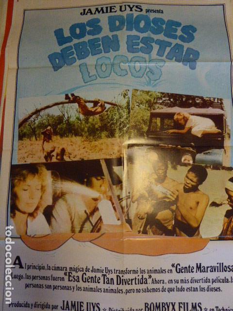 Cin&eacute;ma: LOS DIOSES DEBEN ESTAR LOCOS. CARTEL DE CINE- MOVIE POSTER. 100X70 CM