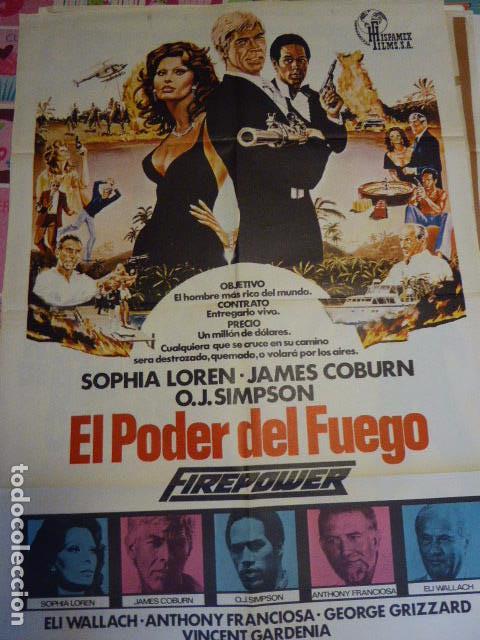 Cin&eacute;ma: EL PODER DEL FUEGO. CARTEL DE CINE- MOVIE POSTER. 100X70 CM