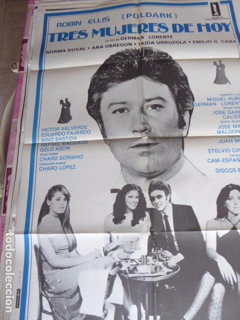 Cine: TRES MUJERES DE HOY. CARTEL DE CINE- MOVIE POSTER. 100X70 CM APROX