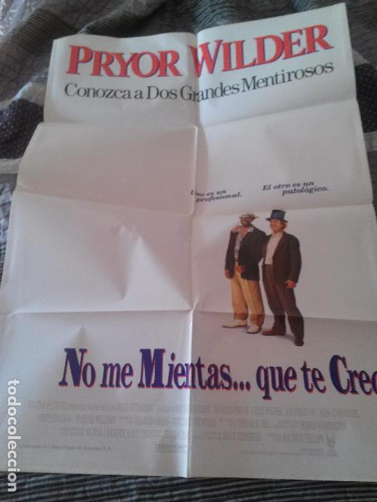 Cin&eacute;ma: NO ME MIENTAS QUE TE CREO.  POSTER CARTEL ORIGINAL. 100 X 70. DOBLADO. BUEN ESTADO. RARO