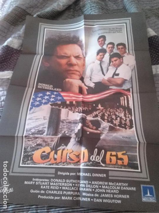 Cine: CURSO DEL 65. POSTER CARTEL ORIGINAL. 100 X 70. DOBLADO. BUEN ESTADO. RARO