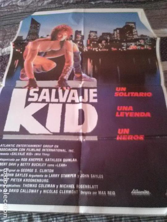 Cin&eacute;ma: SALVAJE KID. CARTEL POSTER. 70 X 100. CON DEFECTOS. DOBLADO. RARO