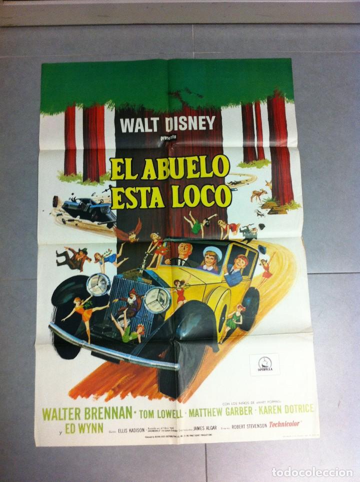 Cinema: CARTEL DE CINE 70X100 ORIGINAL EL ABUELO ESTA LOCO CON TOM LOWELL Y MATTTHEW GARBER DIR STEVENSON
