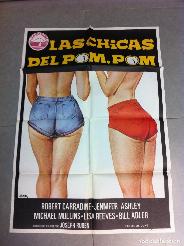 Cinema: CARTEL DE CINE 70X100 ORIGINAL LAS CHICAS DEL POM POM CON ROBERT CARRADINE Y JENNIFER ASHLEY