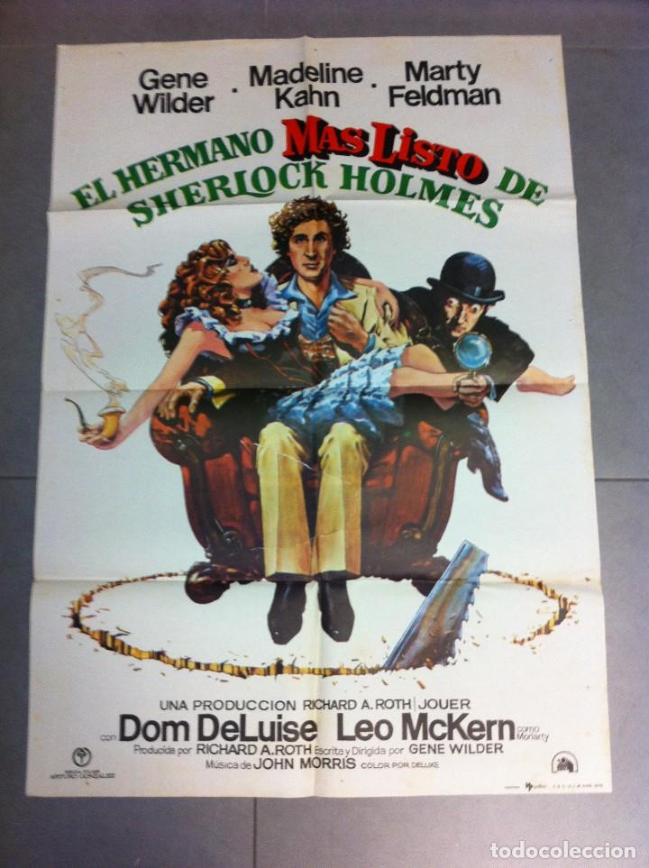 Cinema: CARTEL DE CINE 70X100 ORIGINAL EL HERMANO MAS LISTO DE SHERLOCK HOLMES CON GENE WILDER 1976