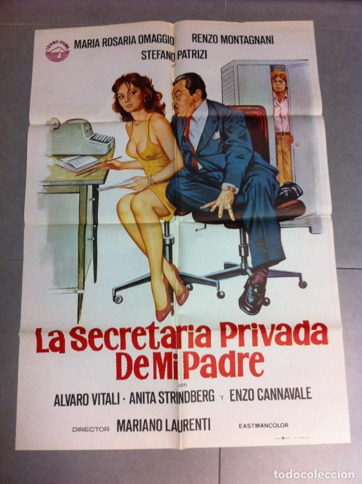 Cinema: CARTEL DE CINE 70X100 ORIGINAL LA SERCRETARIA PRIVADA DE MI PADRE CON MARIA ROSARIA OMAGGIO 1977