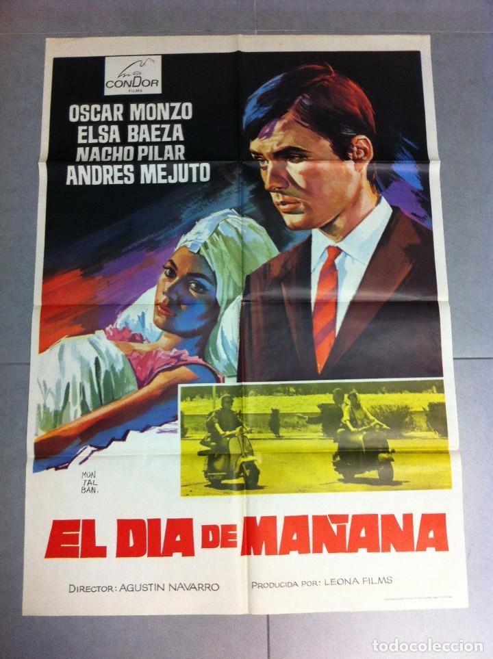 Cine: CARTEL DE CINE 70X100 ORIGINAL EL DIA DE MA&Ntilde;ANA CON OSCAR MONZO Y ELSA BAEZA DIR AGUSTIN NAVARRO