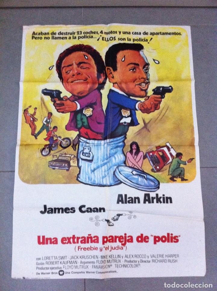 Cinema: CARTEL DE CINE 70X100 ORIGINAL UNA EXTRA&Ntilde;A PAREJA DE POLIS CON JAMES CAAN Y ALAN ARKIN DIR RUSH