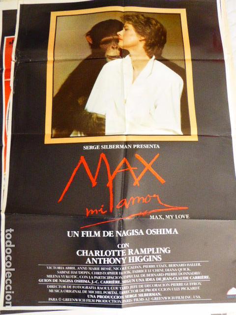 Kino: MAX MI AMOR. CARTEL DE CINE- MOVIE POSTER. 100X70 CM APROX