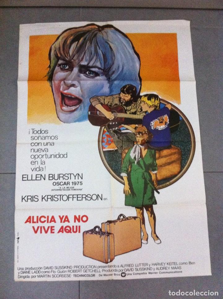 Cine: CARTEL DE CINE 70X100 ORIGINAL ALICIA YA NO VIVE AQUI CON KRIS KRISTOFFERSON DIR MARTIN SCORSESE