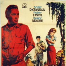 Cine: MISIÓN EN LA JUNGLA. ANGIE DICKINSON - PETER FINCJ - ROGER MOORE. CARTREL ORIGINAL DE 1963. 70X100