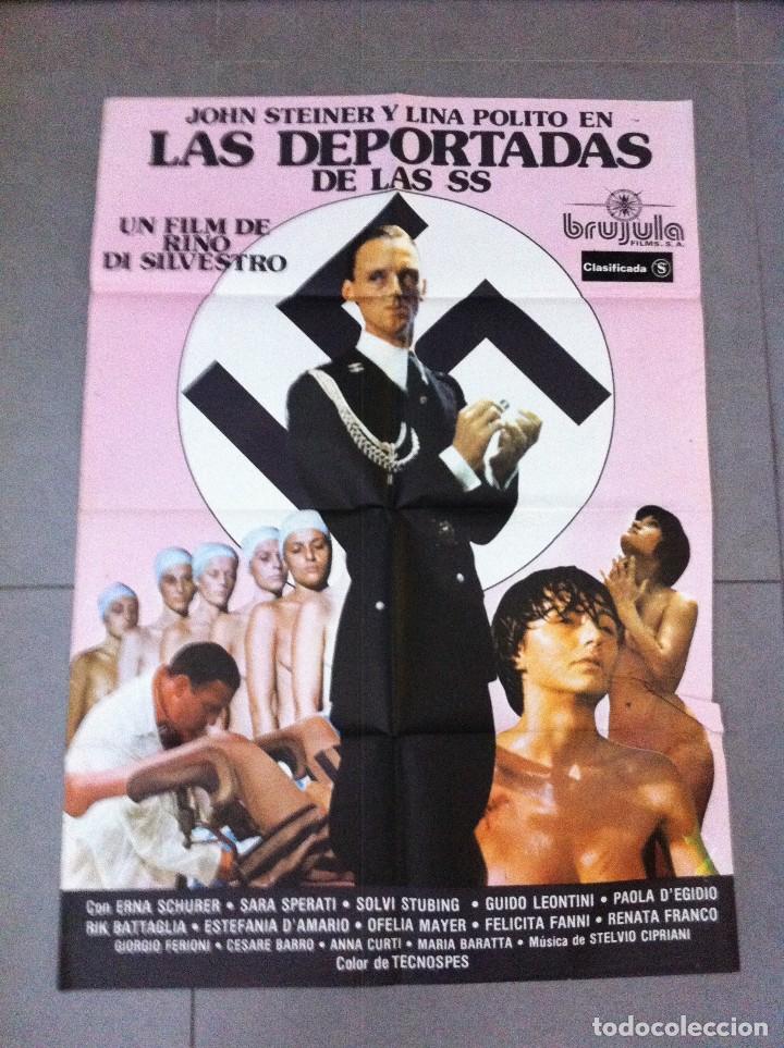 Cine: CARTEL DE CINE 70X100 ORIGINAL LAS DEPORTADAS DE LAS SS CLASIFICADA S CON JOHN STEINER Y LINA POLITO