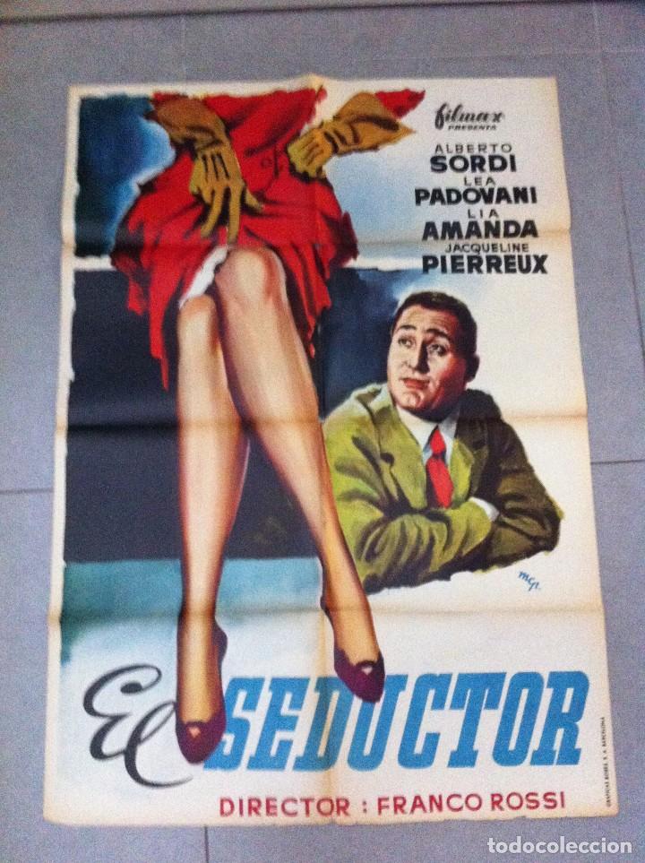 Cin&eacute;ma: CARTEL DE CINE 70X100 ORIGINAL EL SEDUCTOR CON ALBERTO SORDI Y LEA PADOVANI DIR FRANCO ROSSI