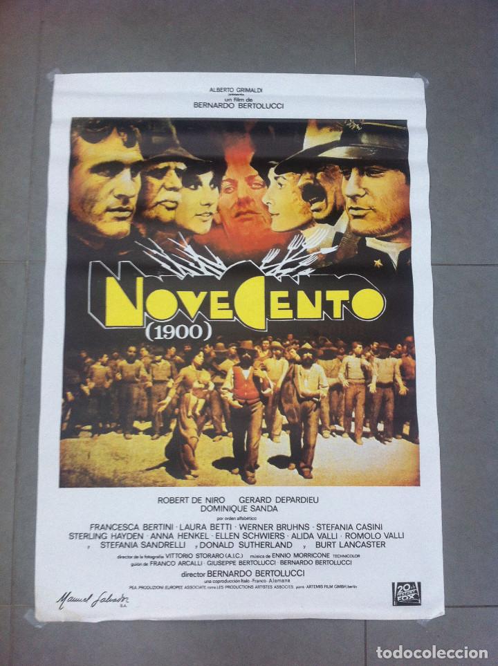 Cine: CARTEL DE CINE 70X100 ORGINAL NOVECENTO CON ROBERT DE NIRO Y GERARD DEPARDIEU DIRECTOR BERTOLUCCICI