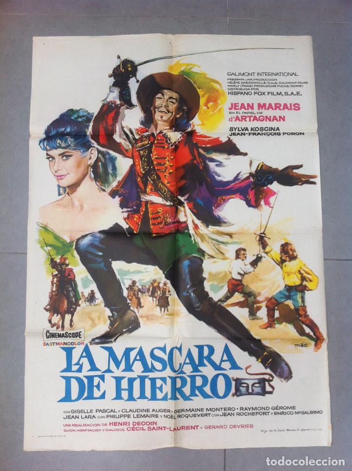 Cine: CARTEL DE CINE 70X100 ORIGINAL LA MASCARA DE HIERRO CON JEAN MARAIS Y SYLVA KOSCINA