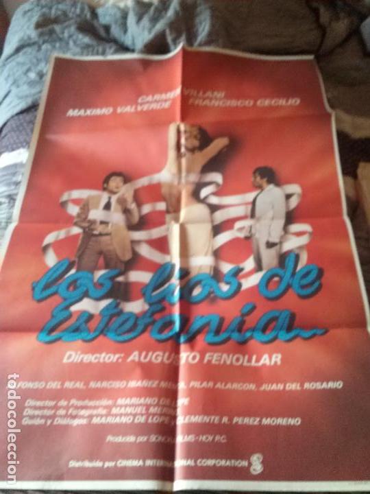 Cine: LOS LIOS DE ESTEFANIA.  CARTEL. POSTER. ORIGINAL. 70 X 100. BUEN ESTADO