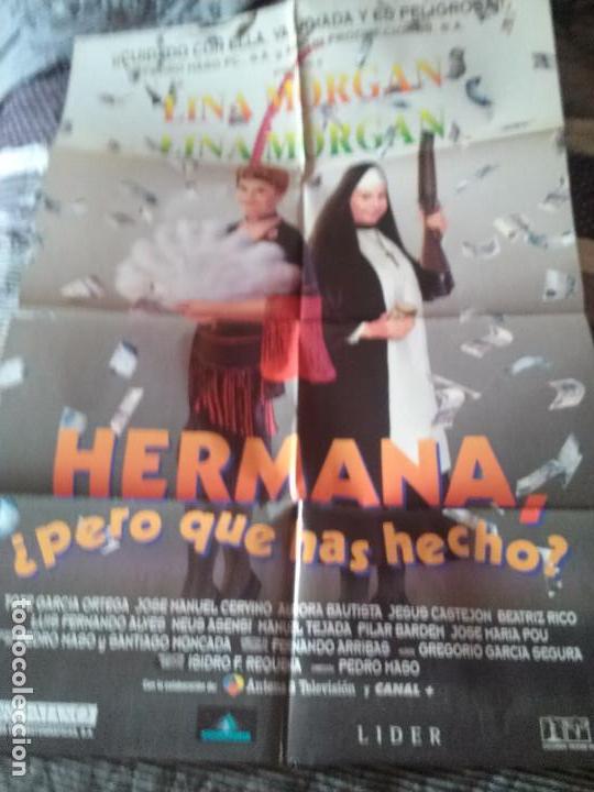Cine: HERMANA, &iquest;PERO QUE HAS HECHO? CARTEL. POSTER. ORIGINAL. 70 X 100. BUEN ESTADO