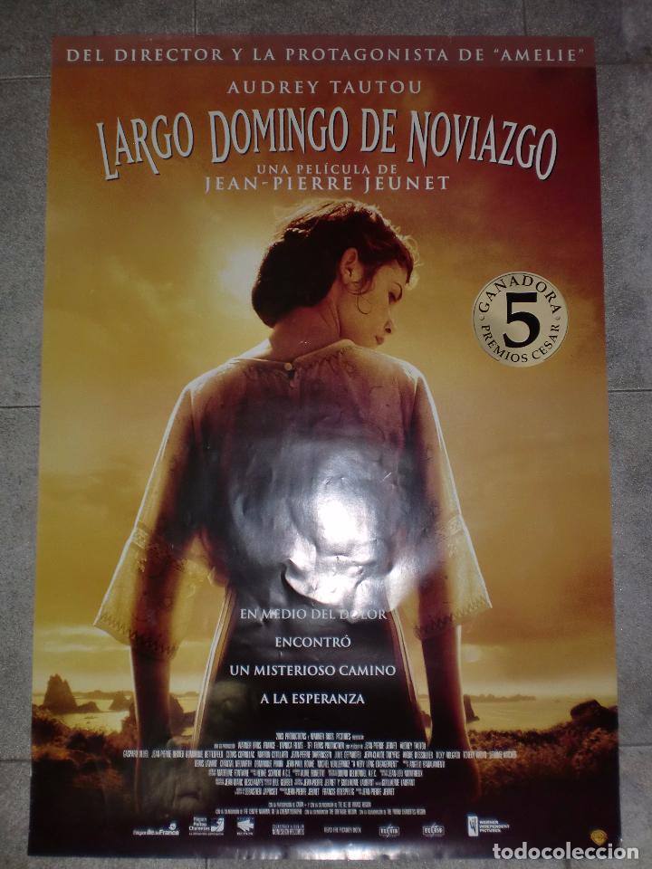 Cinema: CARTEL DE CINE. LARGO DOMINGO DE NOVIAZGO. 99 X 67,5 CM