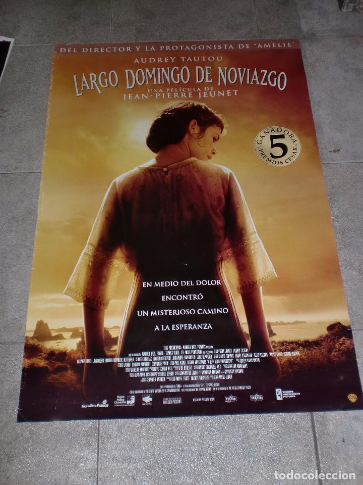 Cinema: CARTEL DE CINE. LARGO DOMINGO DE NOVIAZGO. 99 X 67,5 CM