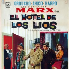Cine: EL HOTEL DE LOS LÍOS. HNOS. MARX. CARTEL 1966. 100X70CM.. Lote 75707599