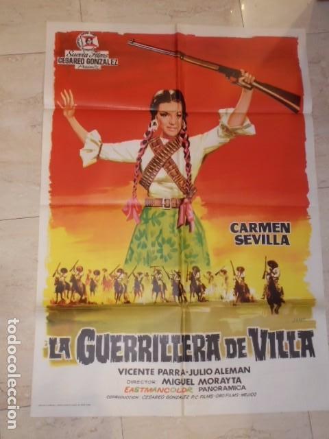 Cine: POSTER PELICULA GUERRILLERA DE VILLA - CARTEL TAMA&Ntilde;O APROXIMADO 95x65 CM.