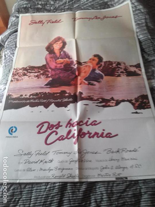 Cine: DOS HACIA CALIFORNIA. CARTEL. POSTER. 70 X 100. DOBLADO. BUEN ESTADO. CORTE EN UN LADO.