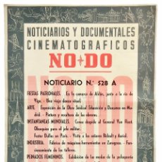 Cine: CARTEL DEL NOTICIARIO DOCUMENTAL NODO Nº 528 A (VER LOS ACONTECIMIENTOS) ORIGINAL