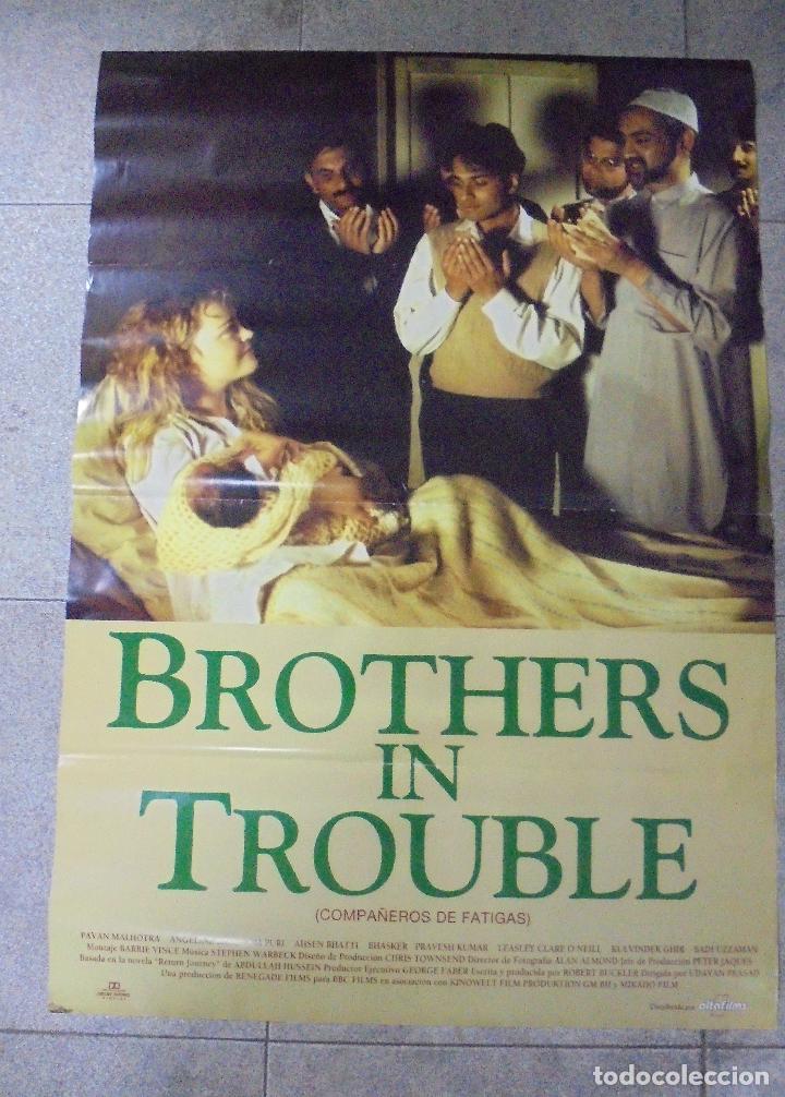 Cine: CARTEL DE CINE ORIGINAL. BROTHERS IN TROUBLE. 97,5 X 67 CM.