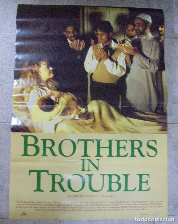 Cine: CARTEL DE CINE ORIGINAL. BROTHERS IN TROUBLE. 97,5 X 67 CM.