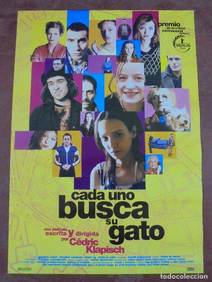Cine: CARTEL DE CINE ORIGINAL. CADA UNO BUSCA SU GATO. 97,5 X 67 CM