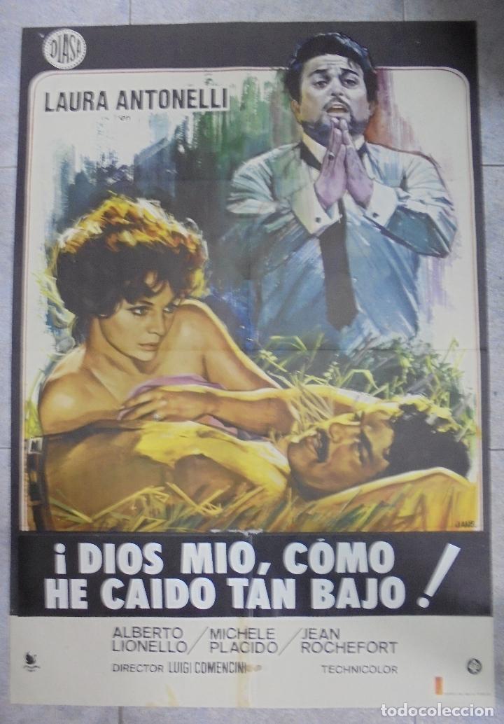 Cinema: CARTEL DE CINE ORIGINAL. &iexcl;DIOS MIO, C&Oacute;MO HE CAIDO TAN BAJO!. 97,5 X 67,5 CM