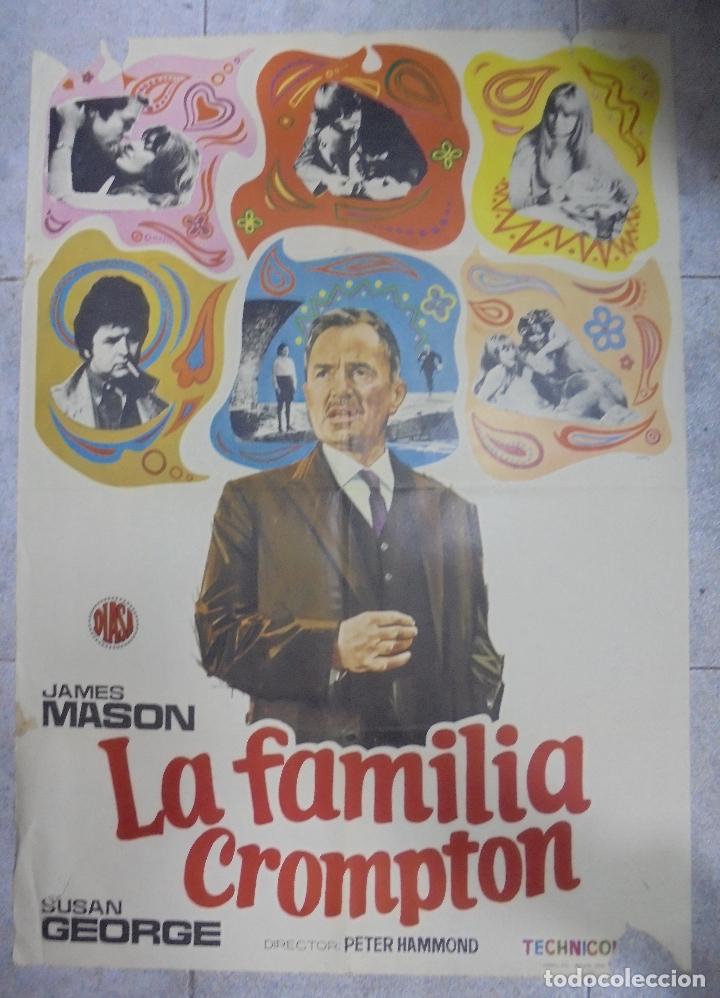 Cine: CARTEL DE CINE ORIGINAL. LA FAMILIA CROMPTON. 99,5 X 69,5 CM