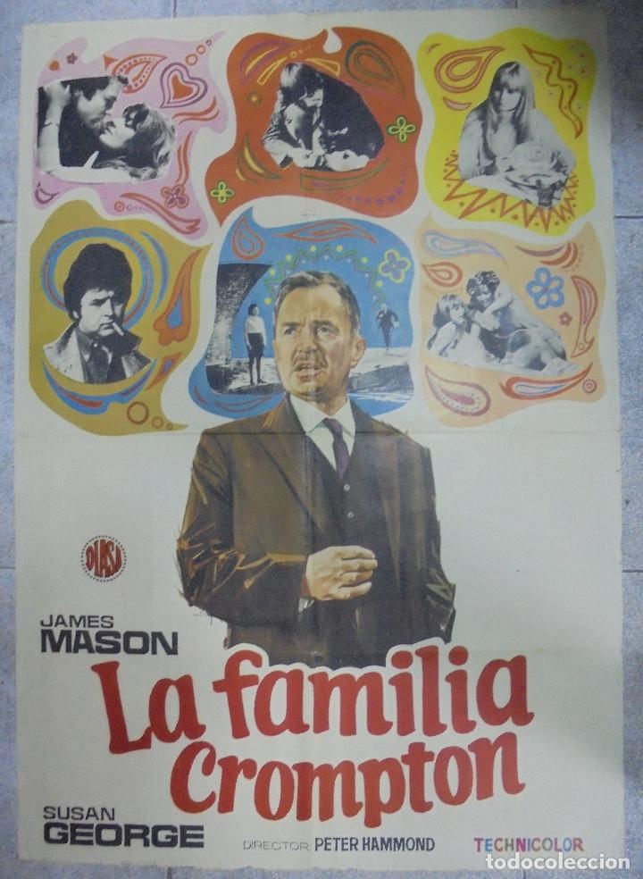 Cine: CARTEL DE CINE ORIGINAL. LA FAMILIA CROMPTON. 99,5 X 69,5 CM