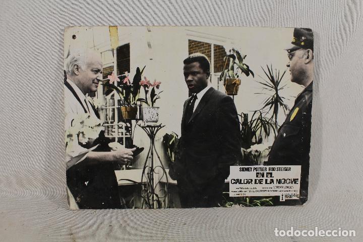 Cinema: cartel fotograma de carton en el calor de la noche sidney poitier steiger