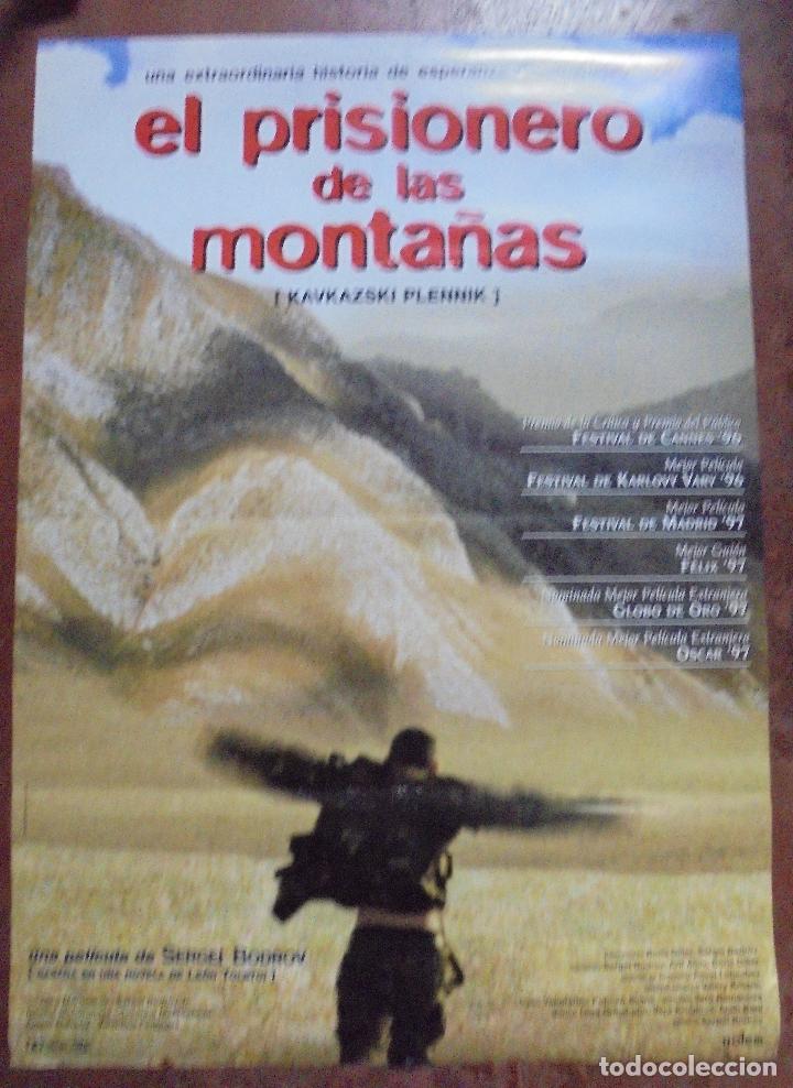 Cinema: CARTEL DE CINE ORIGINAL. EL PRISIONERO DE LAS MONTA&Ntilde;AS. 97X68 CM