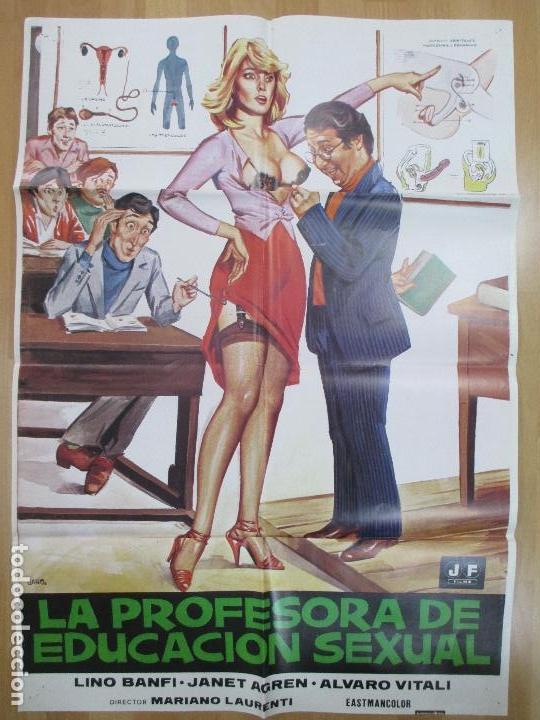 Kino: CARTEL CINE, LA PROFESORA DE EDUCACION SEXUAL, LINO BANFI, JANET AGREN, ALVARO VITALI, 1981, C283