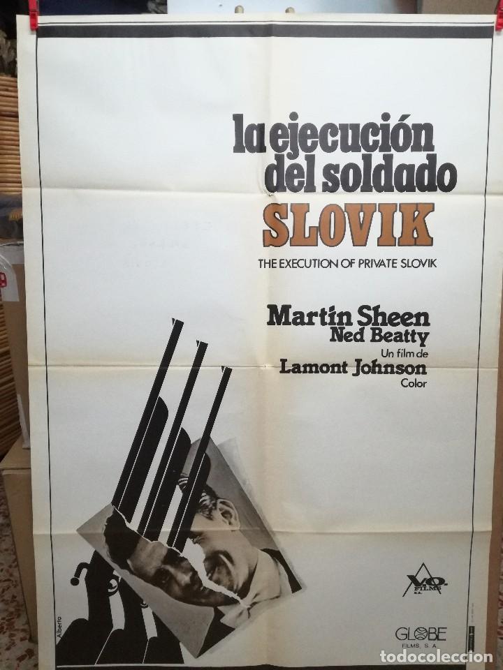 Cinema: LA EJECUCION DEL SOLDADO SLOVIK MARTIN SHEEN POSTER ORIGINAL 70X100 ESTRENO