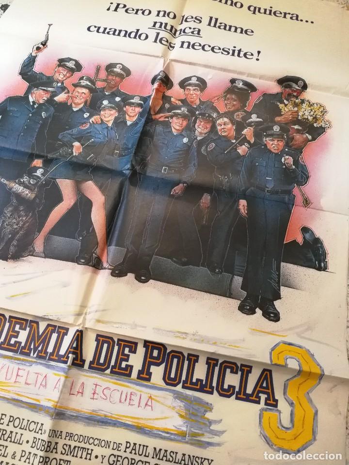 Kino: ANTIGUO CARTEL CINE-LOCA ACADEMIA DE POLICIA 3-1984.ORIGINAL. 105X70CM.