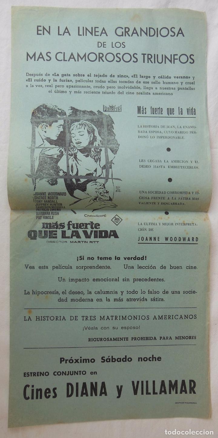 Cinema: M&Aacute;S FUERTE QUE LA VIDA. Villanueva (y Geltr&uacute;) 1962