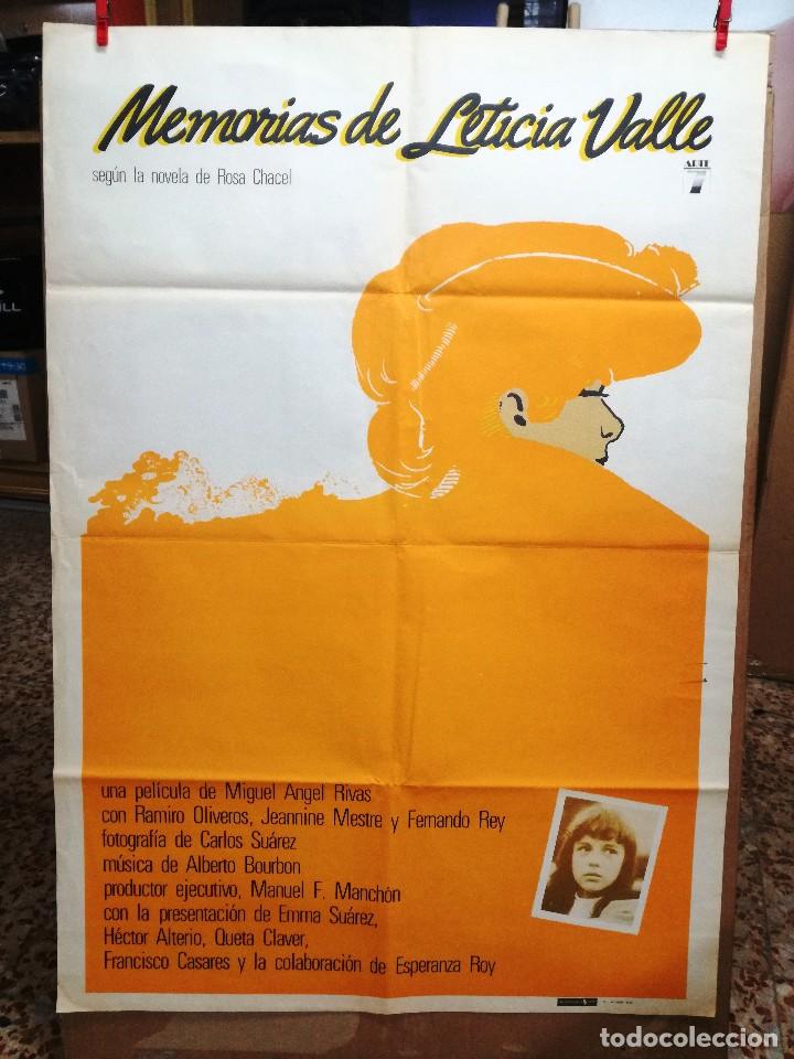Cinema: MEMORIAS DE LETICIA VALLE. RAMIRO OLIVEROS, JEANNINE MESTRE, FERNANDO REY. A&Ntilde;O 1979.