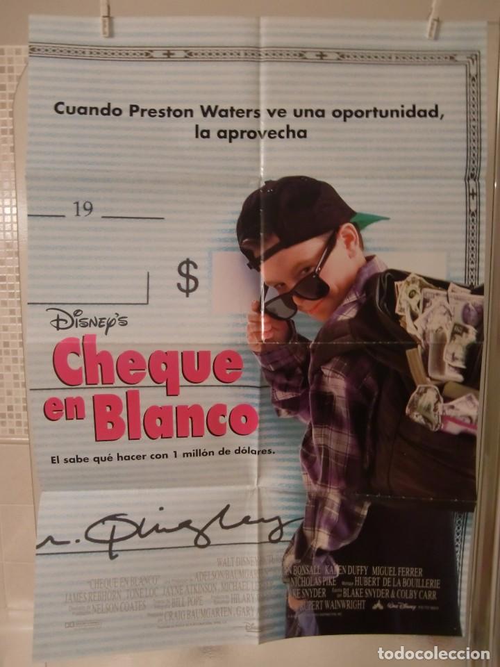 cartel cine orig cheque en blanco 70x100 / br - Comprar Carteles y