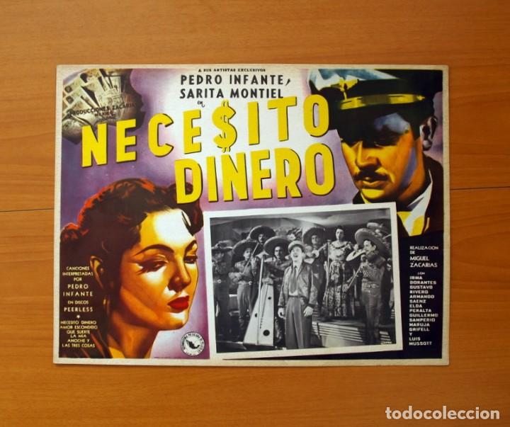 Cinema: Necesito Dinero - Pedro Infante, Sarita Montiel - Cartel - Lobby Card Mexicano - Tama&ntilde;o 32x41